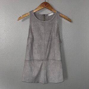 French Mauve Faux Suede Tank Top - Size X Small